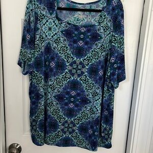 East 5th Blue Boxy Short Sleeve Tunic